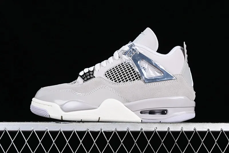 All categories Air Jordan Jordan series basketball shoes Air Jordan 4 OG version Air Jordan 4 Retro "Frozen Moments" AJ4 Joe 4 electroplated silver AQ9129-001